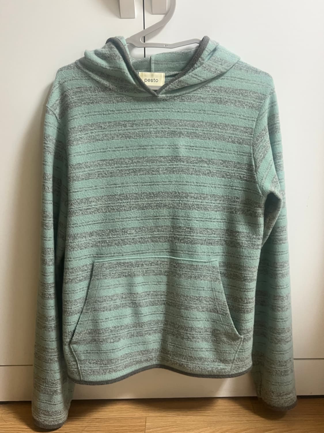 PESTO 페스토 STRIPE SWEAT HOODED TOP TEA 상품이미지2