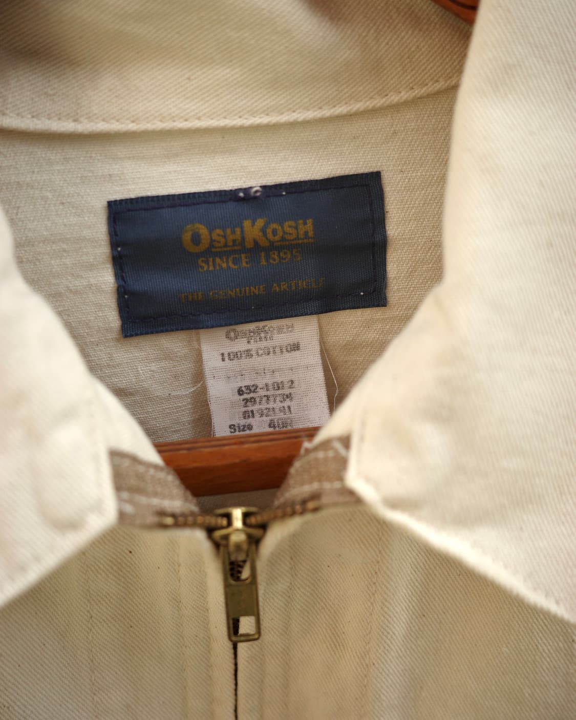 80‘s OshKosh B’gosh 에크루 워크 자켓 상품이미지2