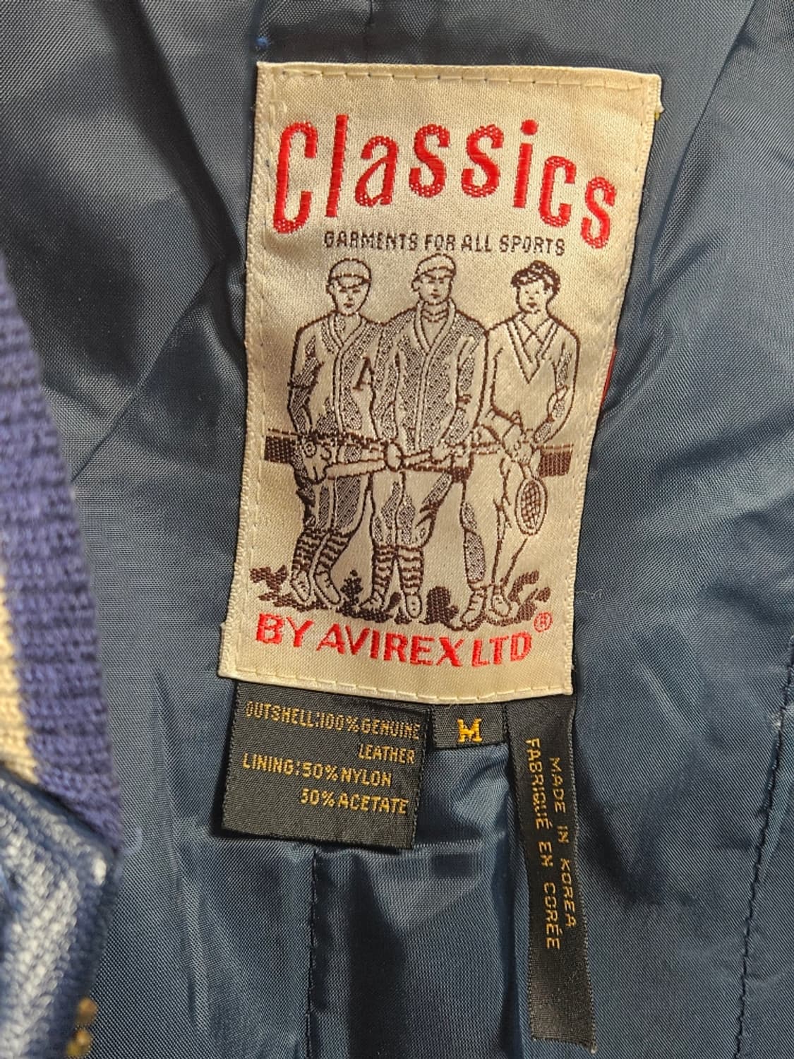 아비렉스 아이콘 네이비 가죽 블루종 자켓 ( M ) / 11063 상품이미지7