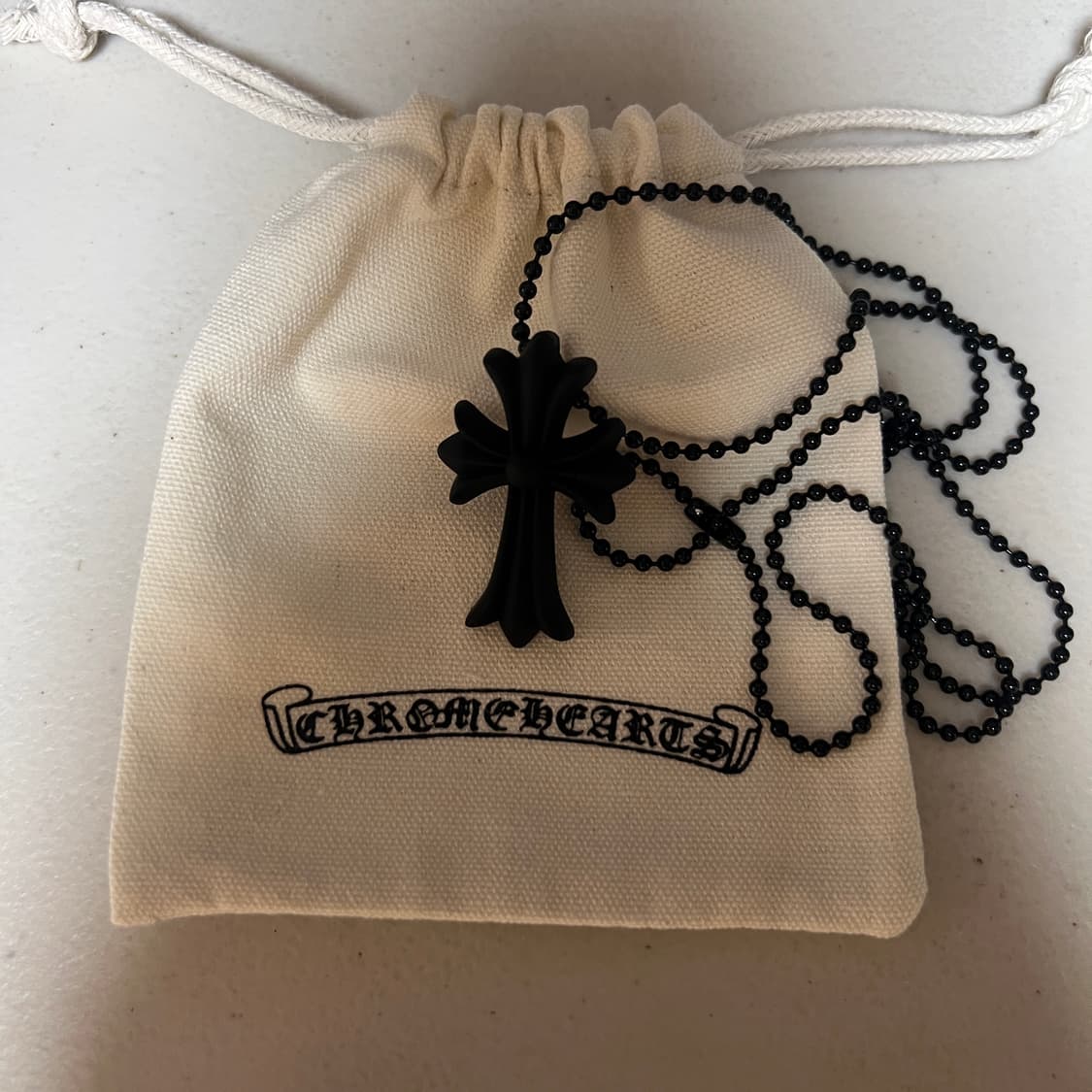 크롬하츠 실리콘 목걸이 블랙 상품이미지1