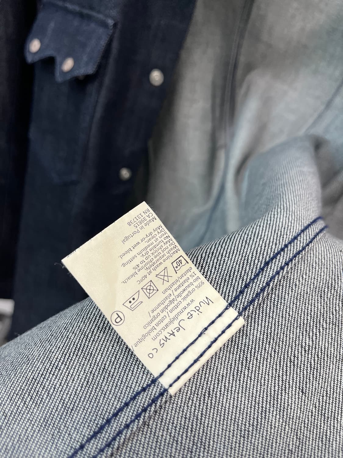 슬림100) 누디진 데님셔켓  상품이미지9