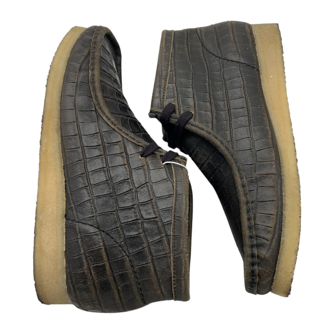 275 클락스 왈라비 부츠 블랙 크로커다일 디스트레스드 상품이미지2