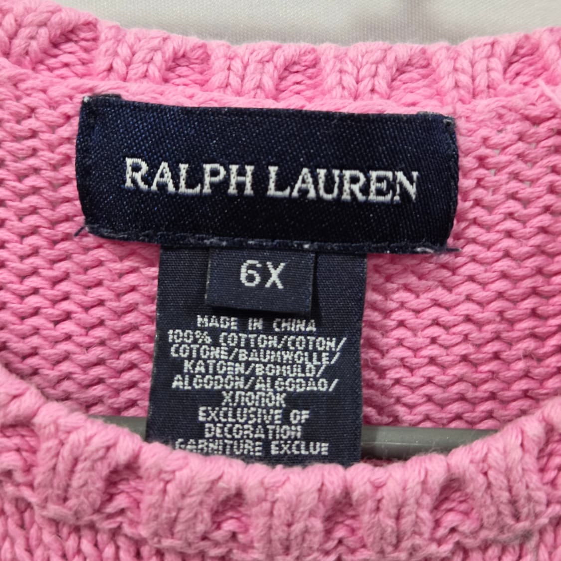폴로랄프로렌 걸즈 니트 베스트 6X 상품이미지3