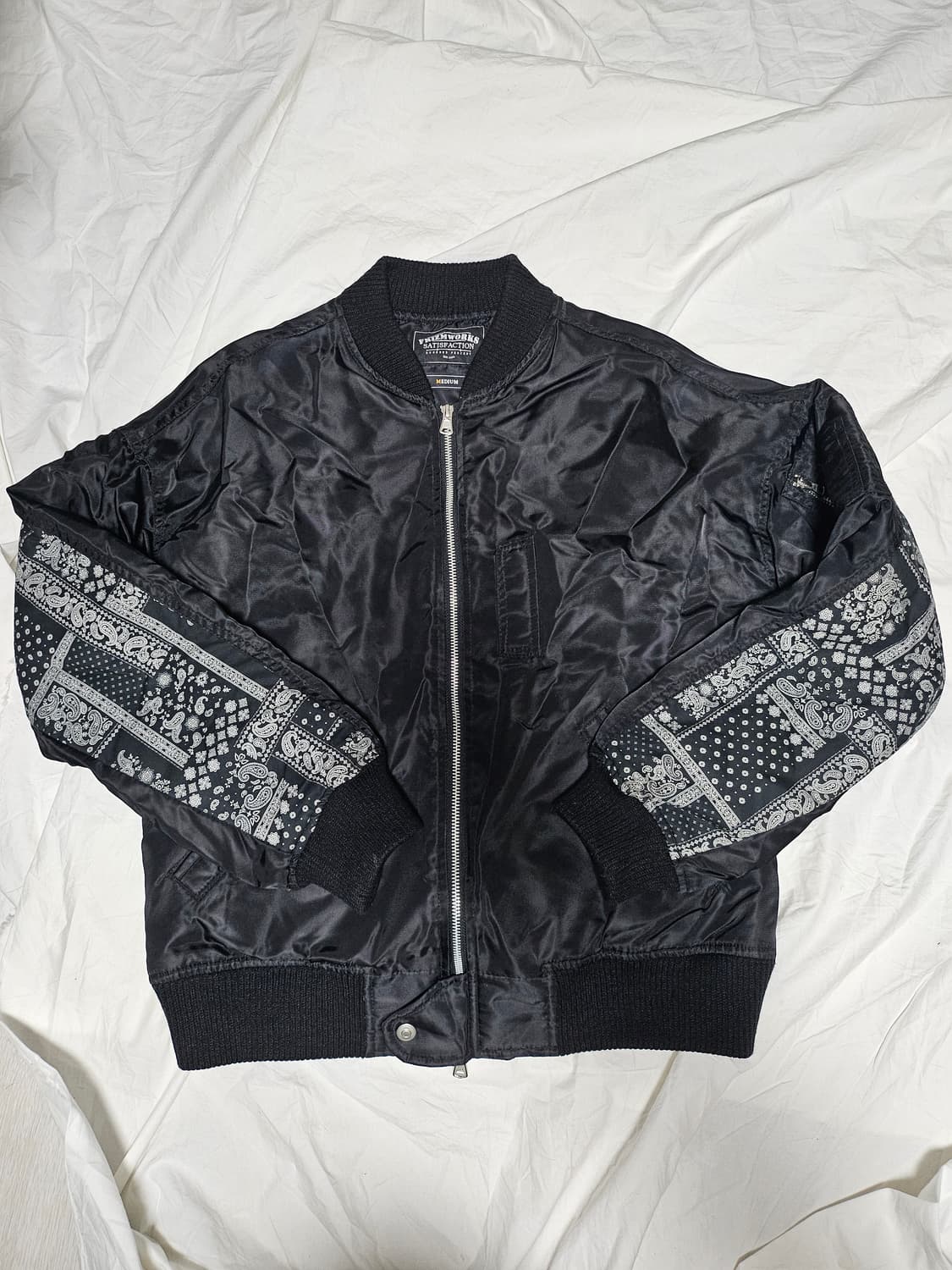 프리즘웍스 PAISLEY MA-1 블루종 봄버 자켓 M 상품이미지2