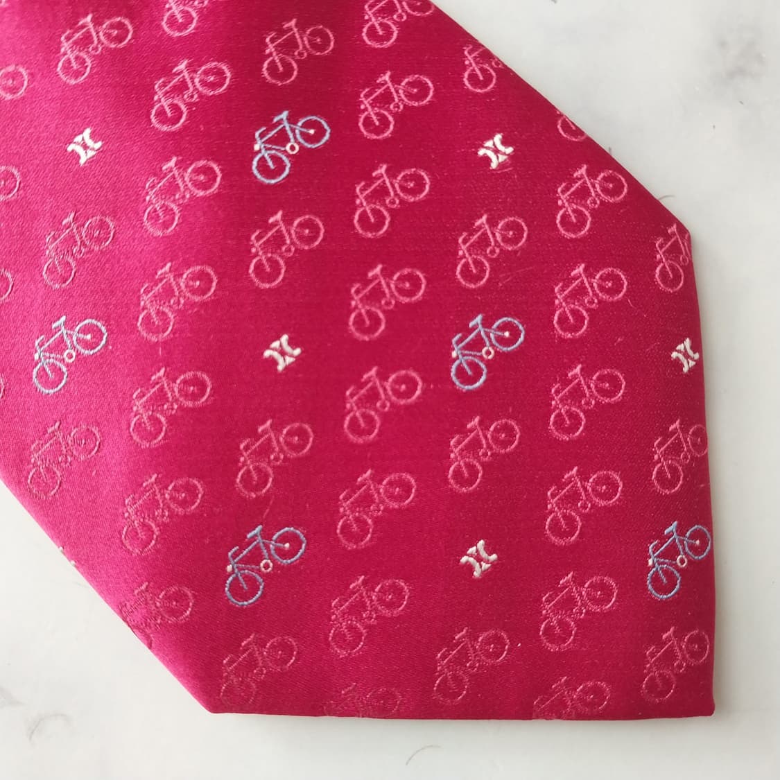 셀린느 실크 레드 자전거 트리오페 넥타이 8.6cm A+등급 K1824
 상품이미지7