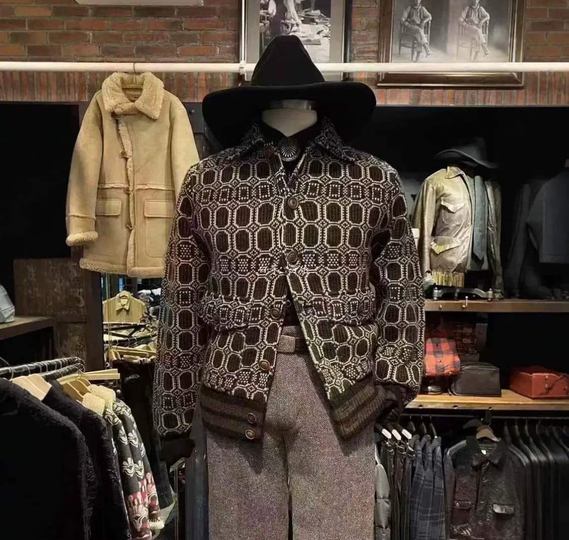 더블알엘 제프렌엠. 자카드 가디건  상품이미지3