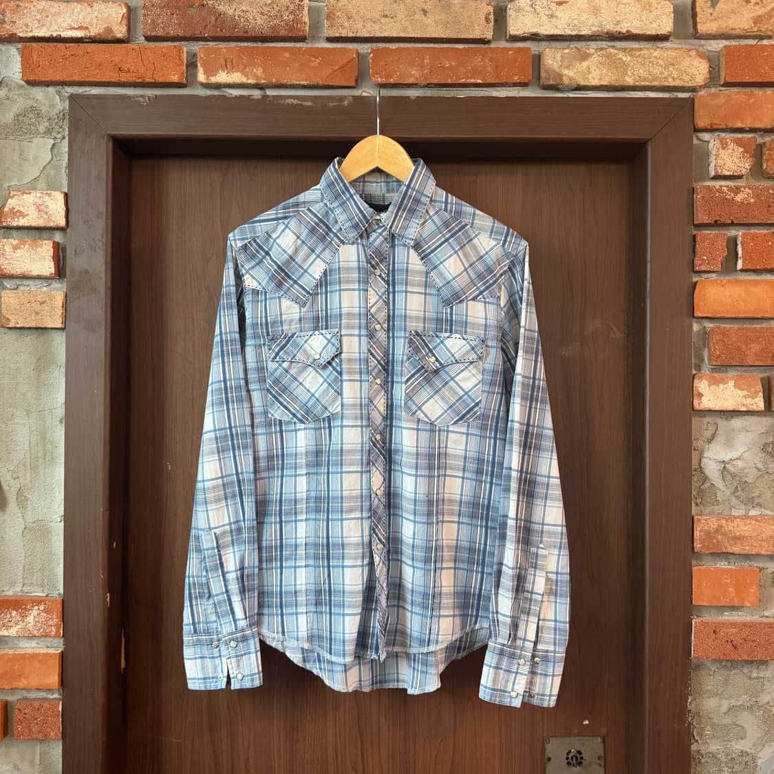 00s 랭글러 체크 웨스턴셔츠 상품이미지1