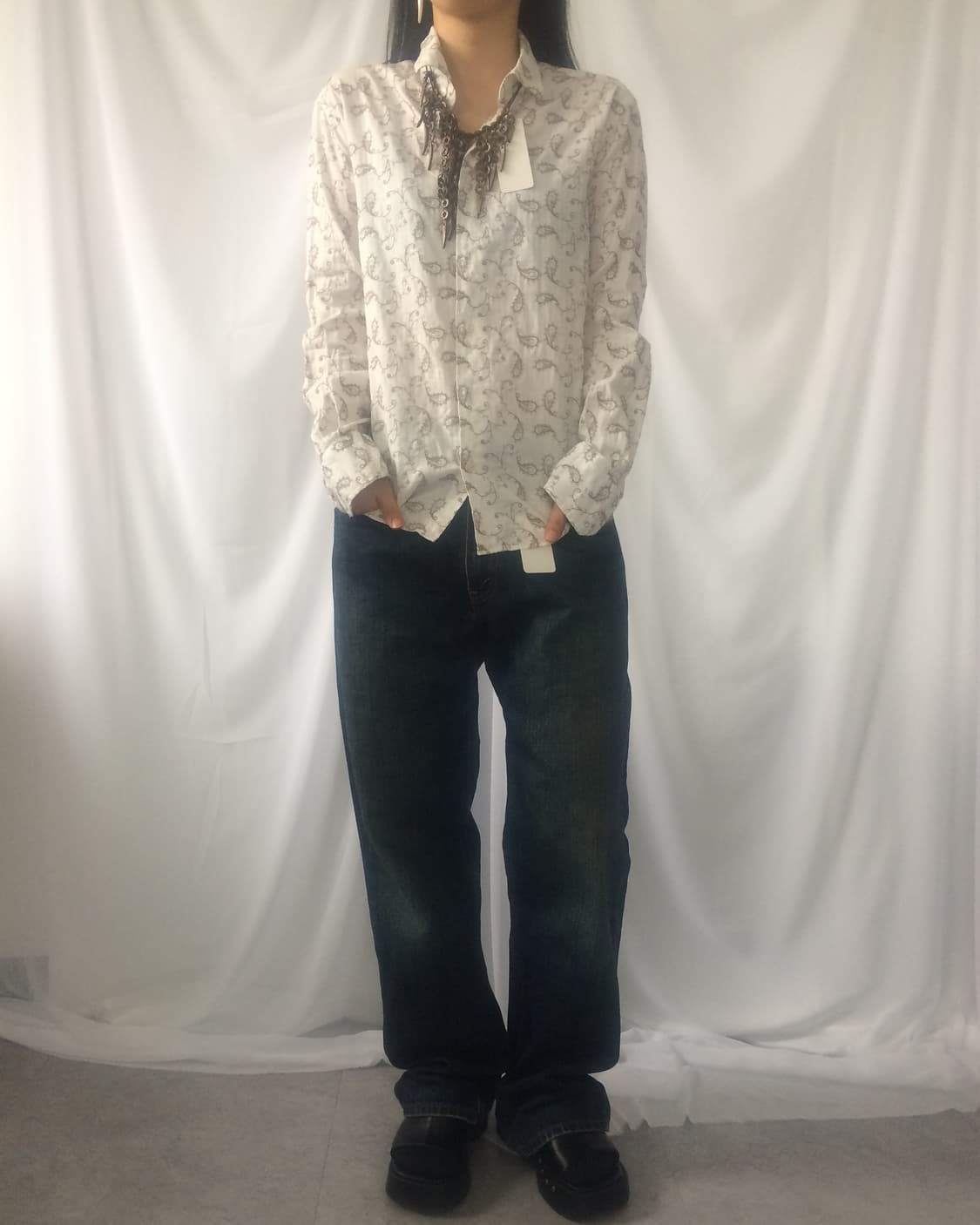 Epoca embroidery pattern shirt 상품이미지5