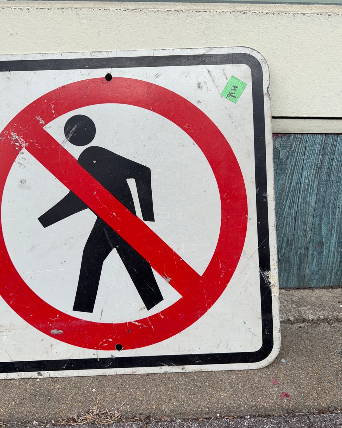 빈티지 소품 미국 보행 금지 표지판 상품이미지4