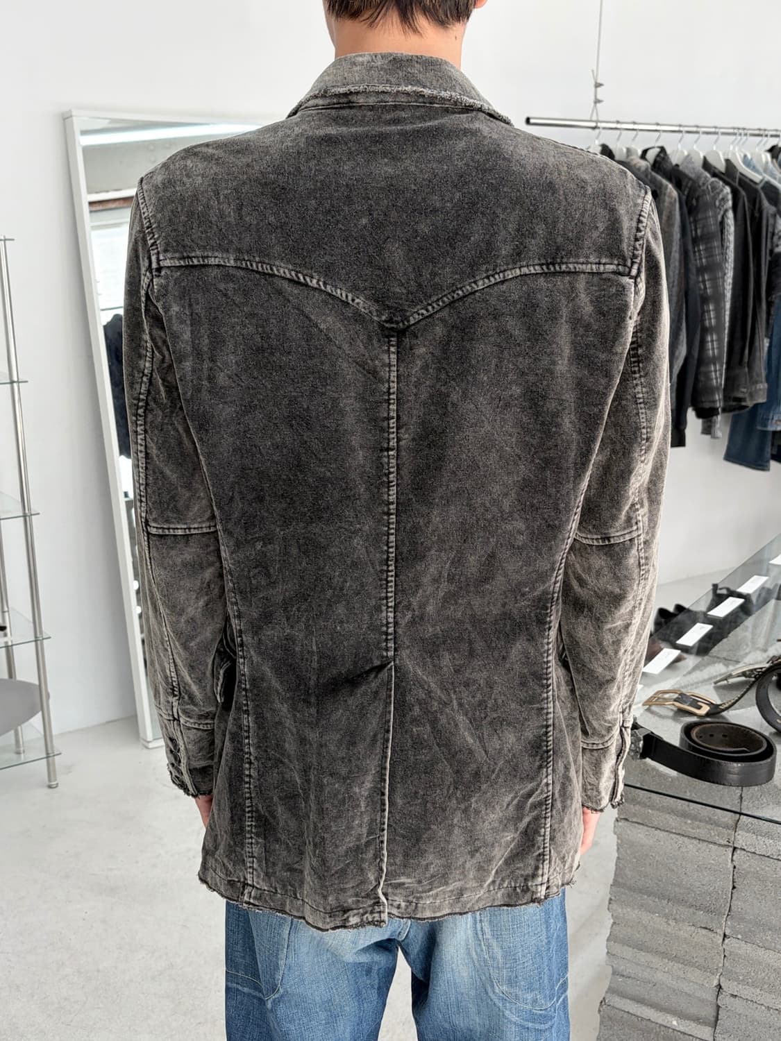 In the attic 그런지 벨루어 블레이저 상품이미지3