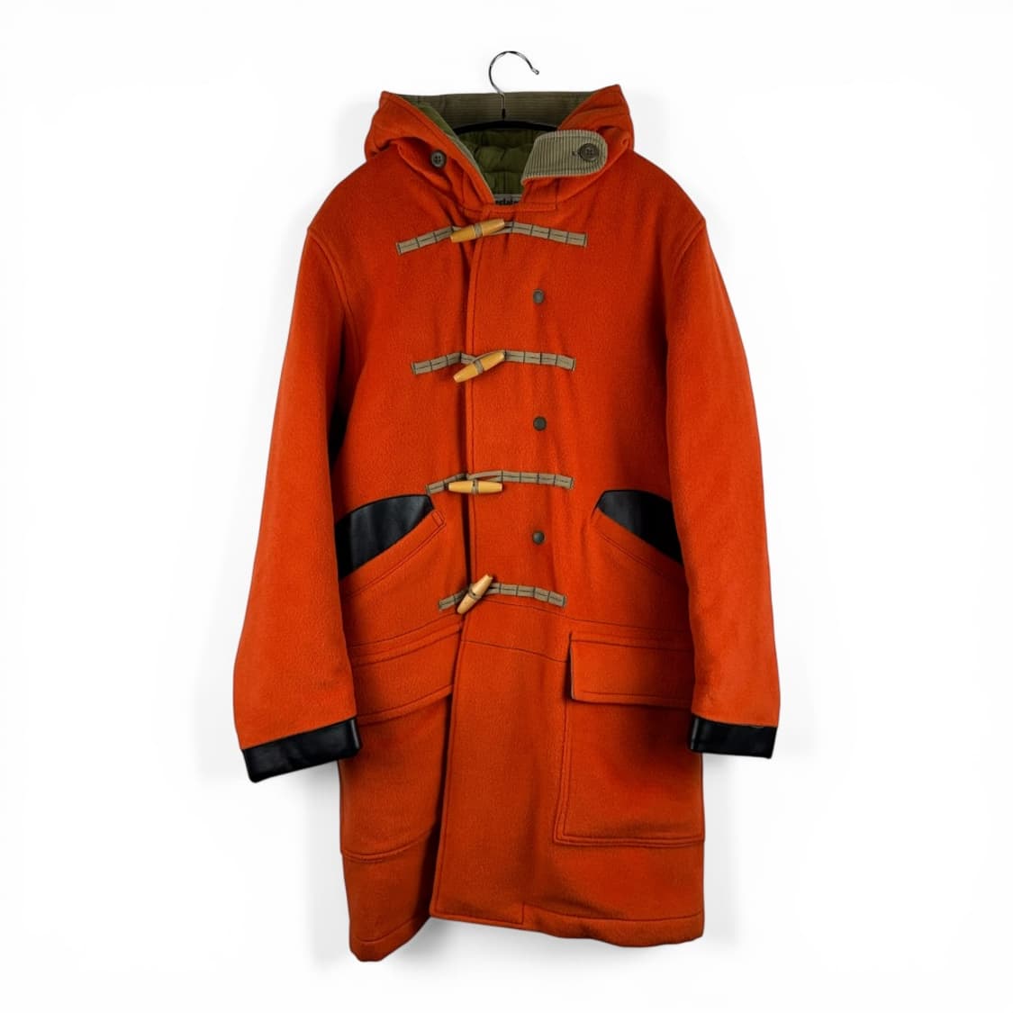 S) 스펙테이터 가죽배색 더플코트 오렌지 상품이미지1