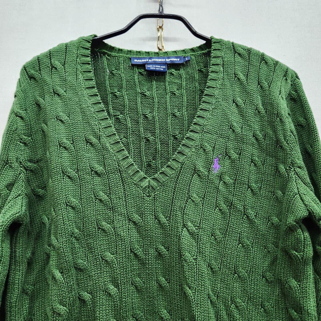 폴로랄프로렌 로고 케이블 코튼 니트 L(M) 상품이미지2