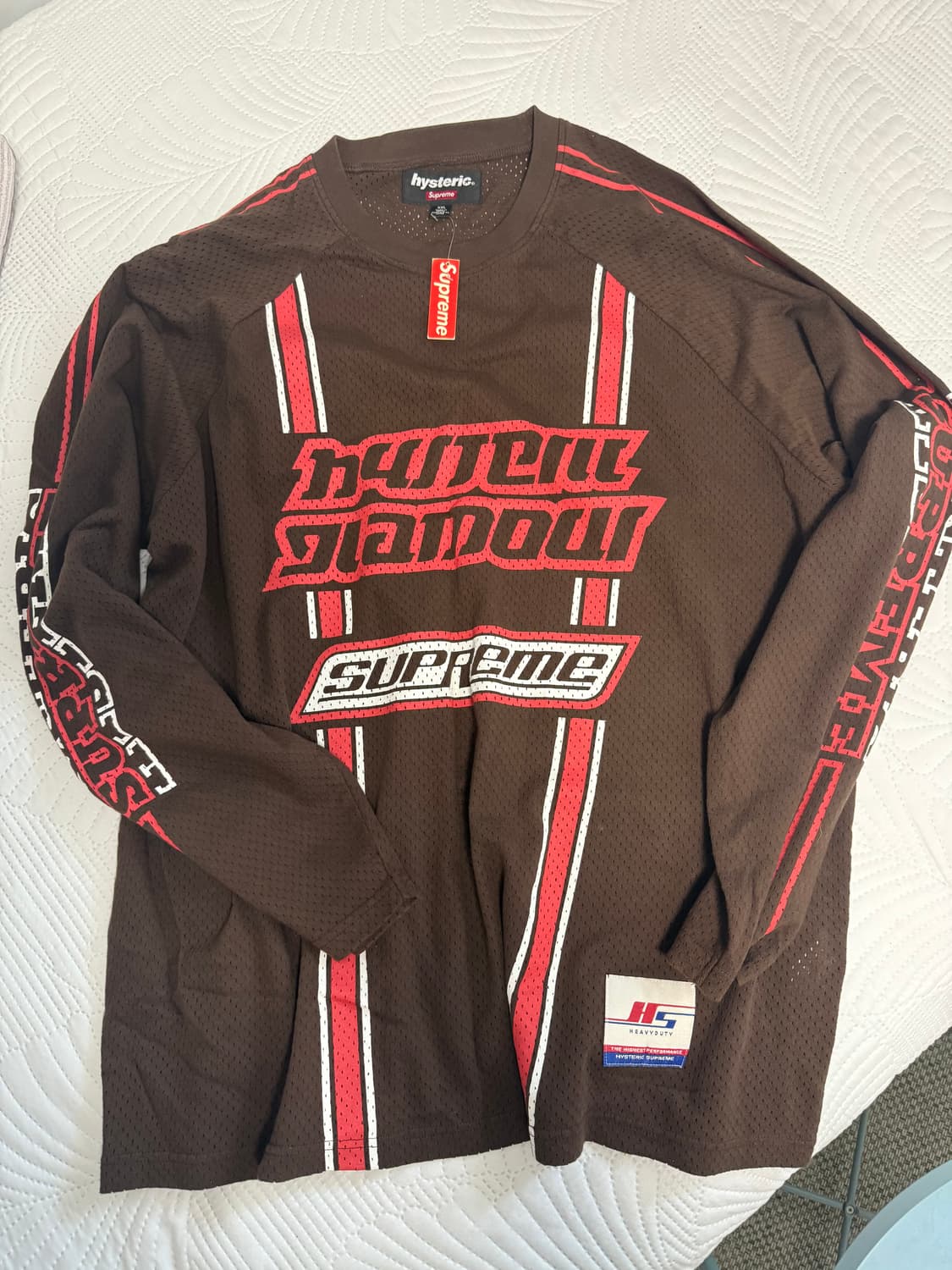 [XXL] 슈프림 x 히스테릭 글래머 메쉬 롱슬리브 탑 브라운 - 24F 상품이미지1