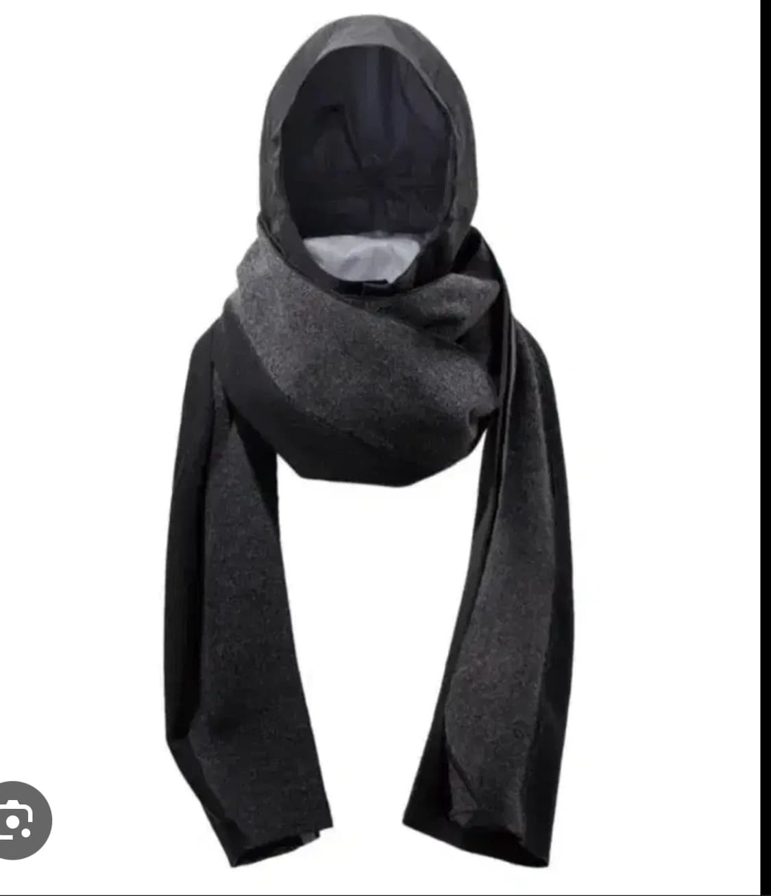 엑슬림 후디드 머플러 블랙 상품이미지1