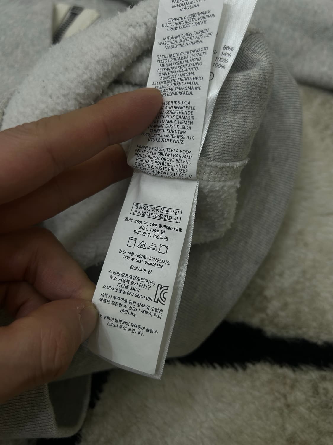 [S]폴로랄프로렌 후드집업/그레이/기모 상품이미지6