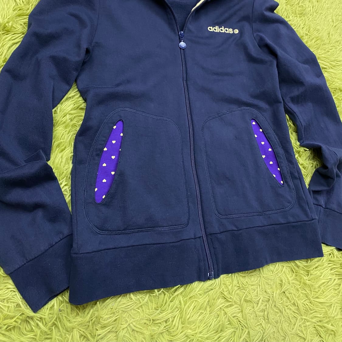 아디다스 하트 도트 라인 풀 집 후드 스웻 자켓 상품이미지3