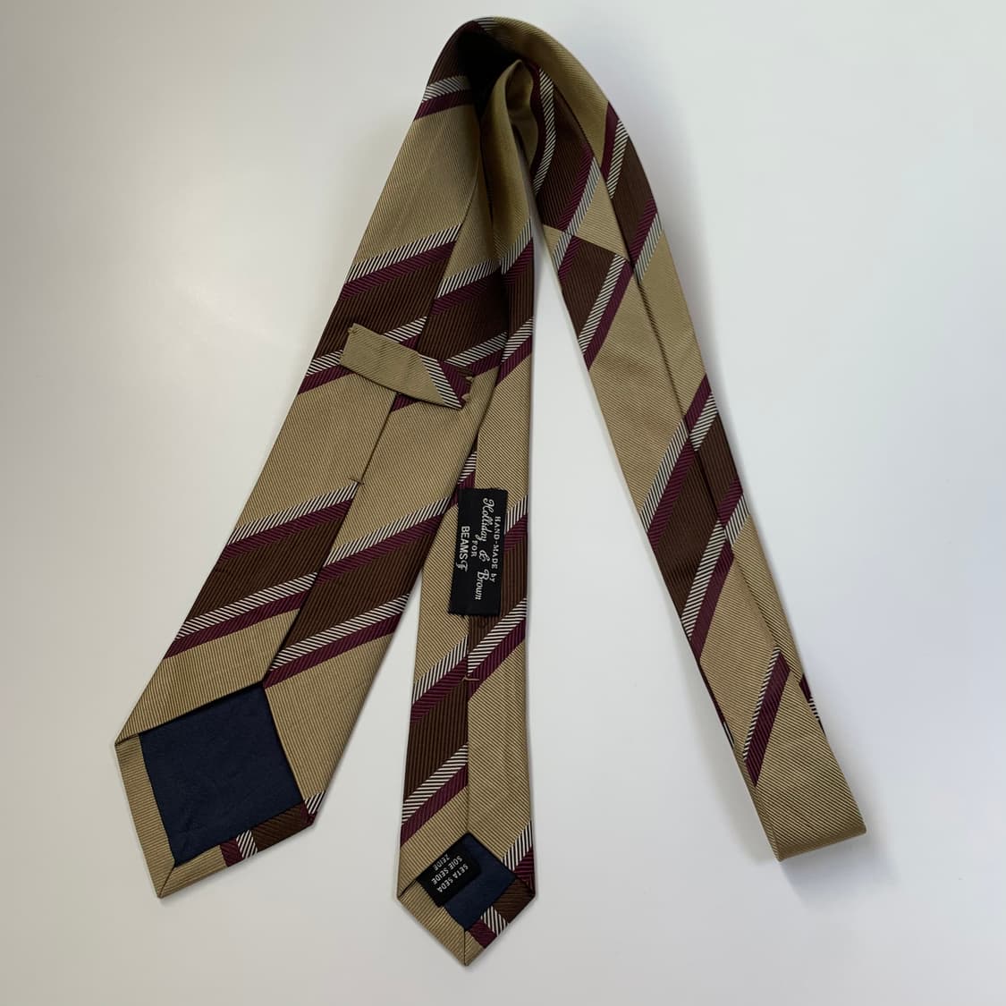 홀리데이 앤 브라운 레지멘탈 클래식넥타이 최상급 빔즈에프 8cm 상품이미지10