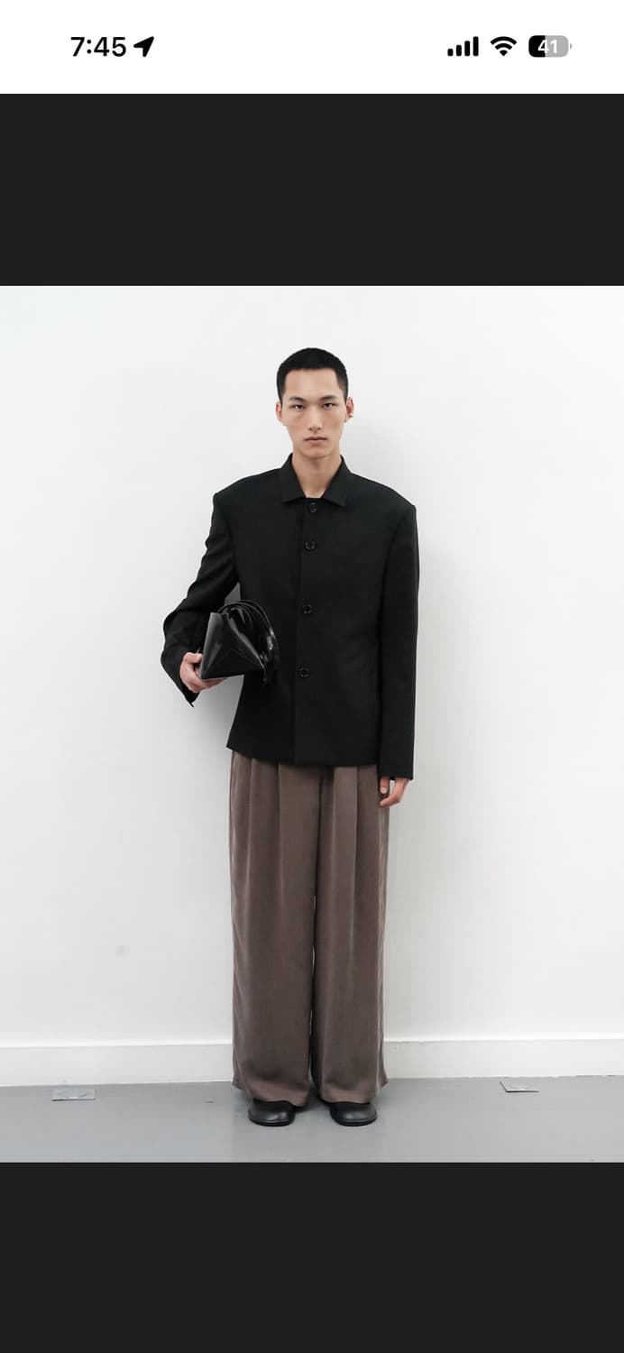 아모멘토 Oversized Wool Jacket, Black 상품이미지1