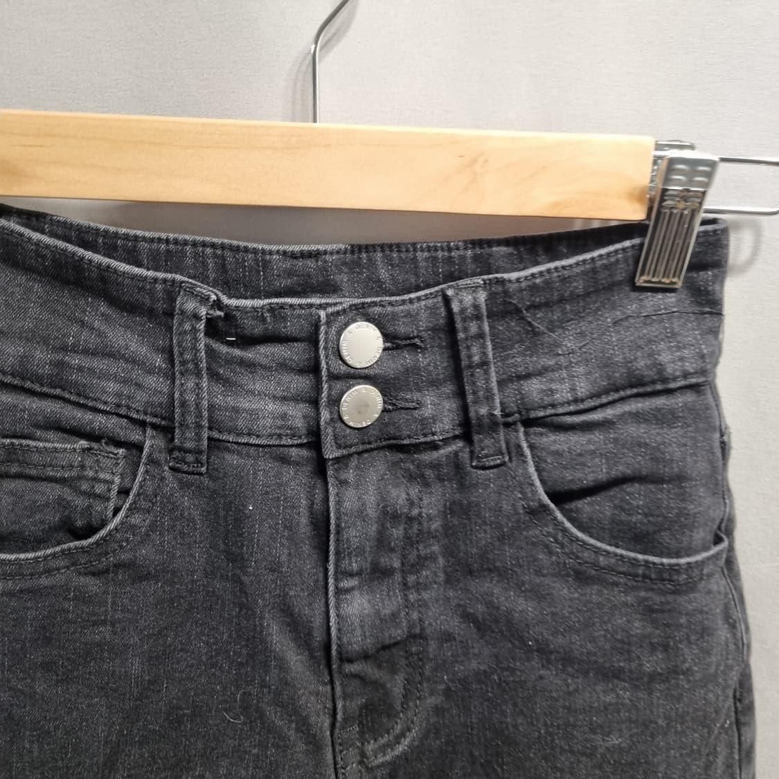 블랙 데님 바지 상품이미지2