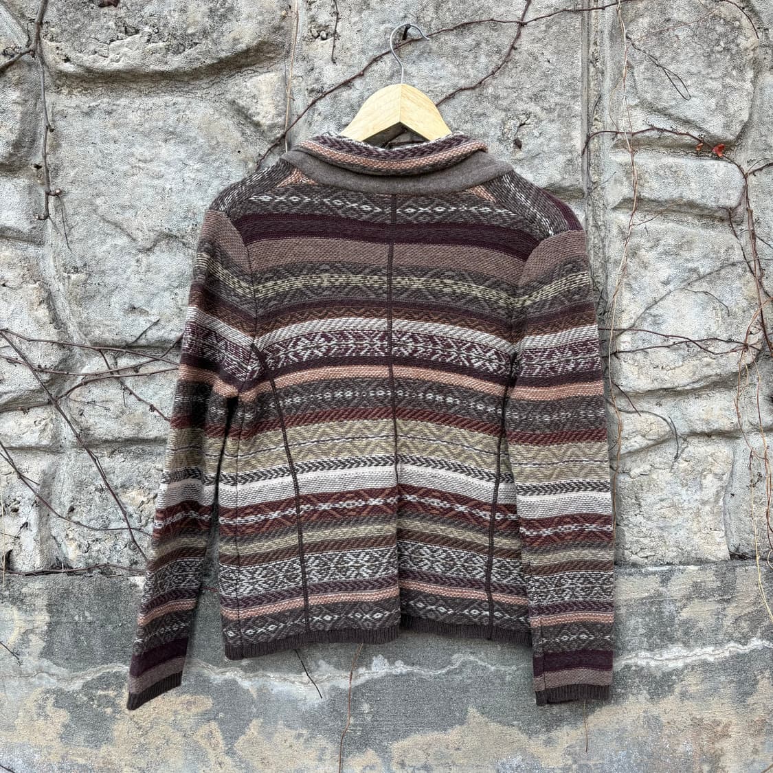 니트 가디건 패턴 울 모리 아메카지 히피 보헤미안 에스닉 빈티지 자켓 상품이미지2