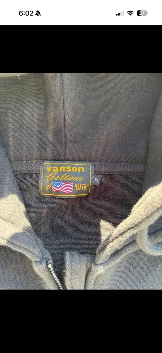 VANSON 밴슨 블랙 후드집업 상품이미지3