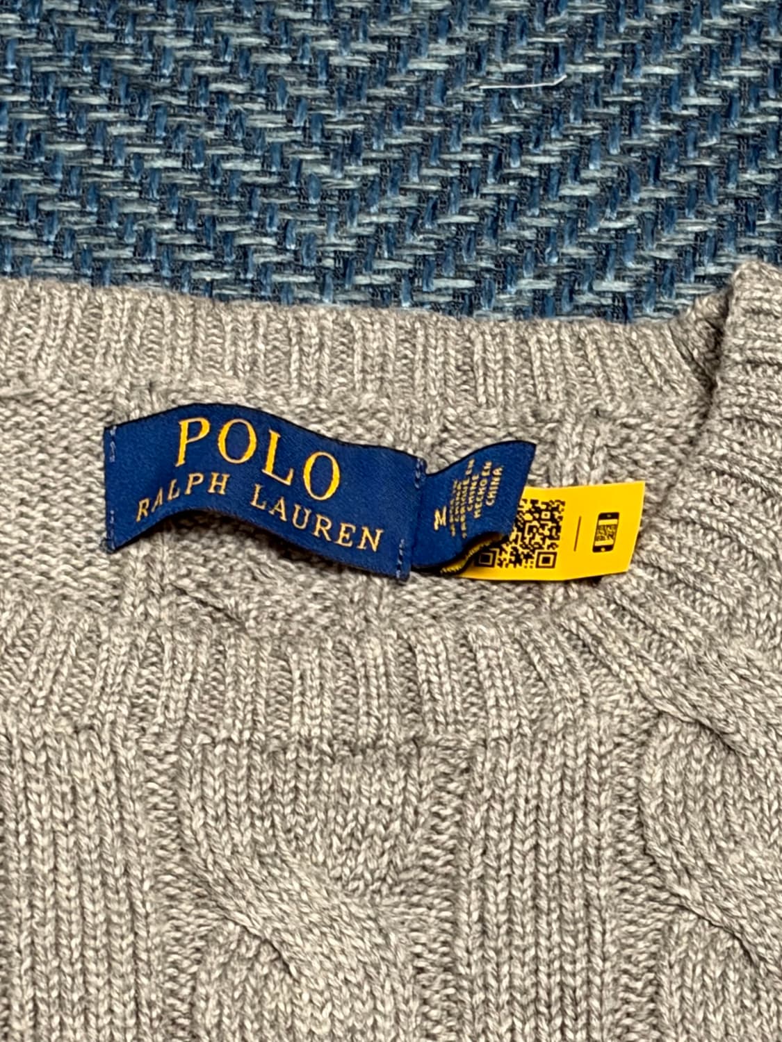 폴로 케이블 니트 그레이 m  상품이미지4