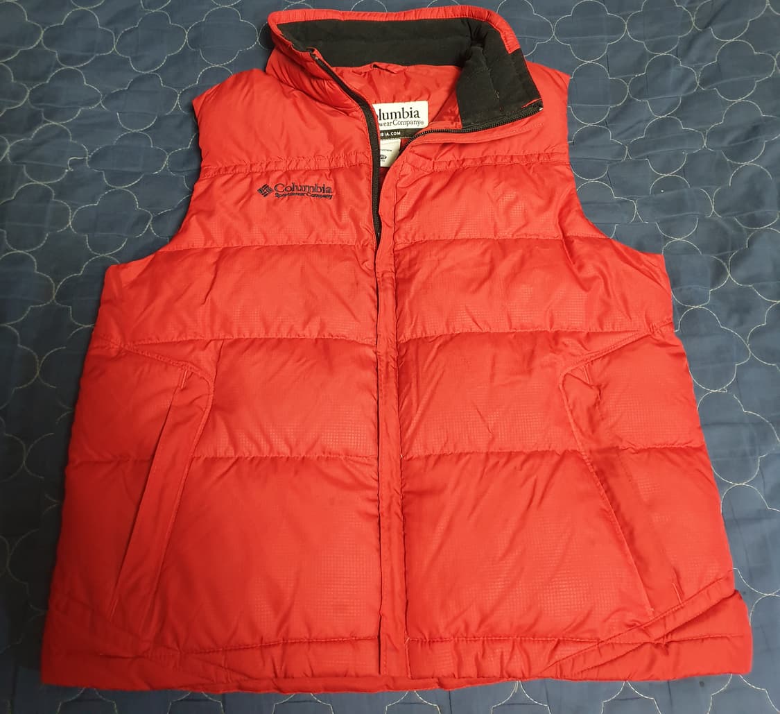 (해외제품) 콜롬비아 우먼 다운 패딩 베스트 조끼 레드 (M) 상품이미지1
