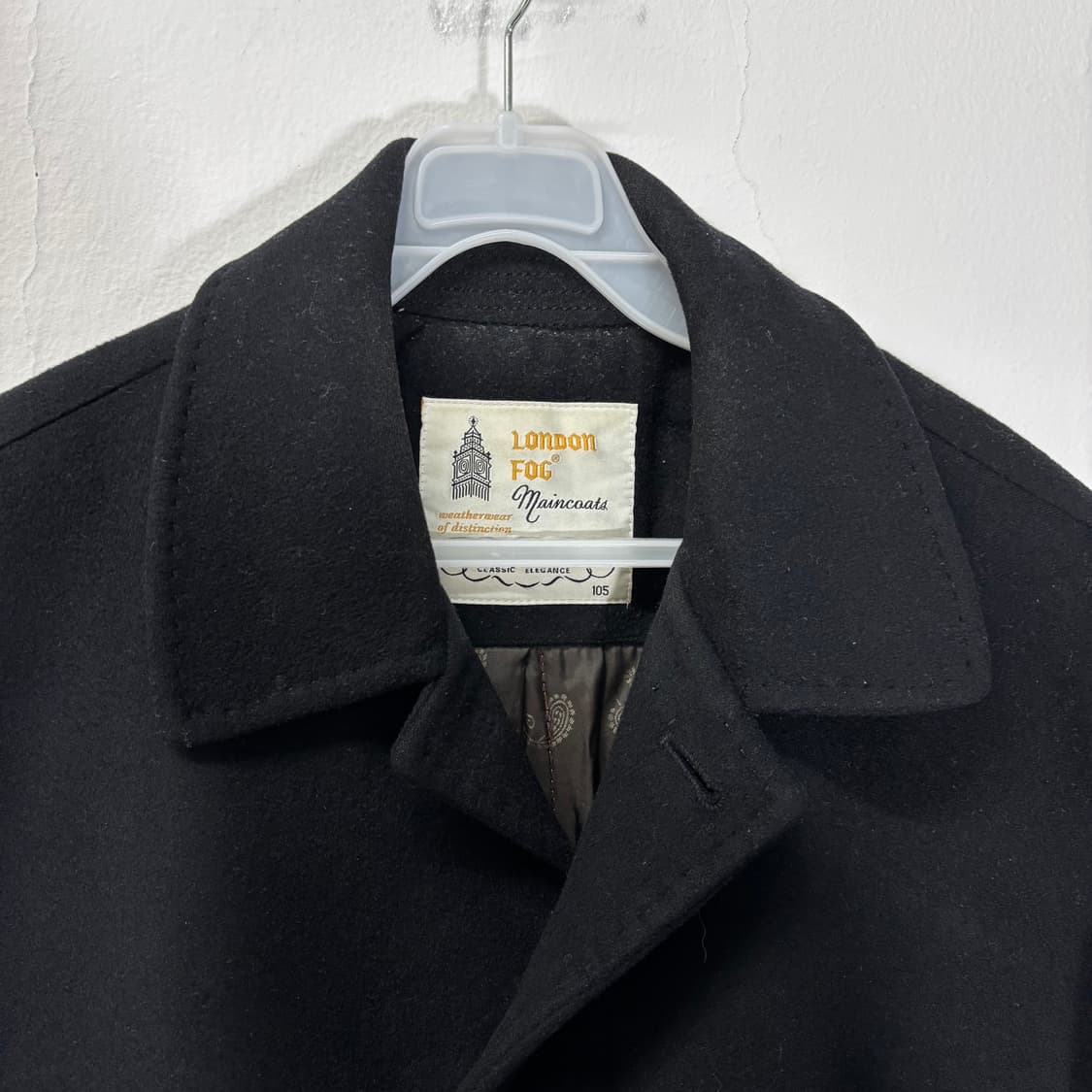 105 런던포그 블랙 캐시미어혼방 발마칸코트 상품이미지4