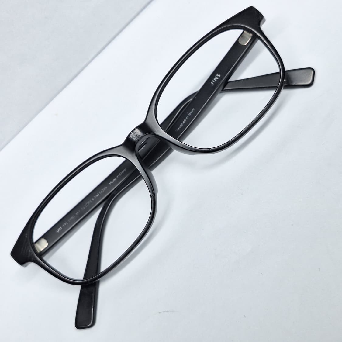 JINS 진스 URF-17S-280 메트 피니시 블랙 웰링턴 안경테 안경 상품이미지1