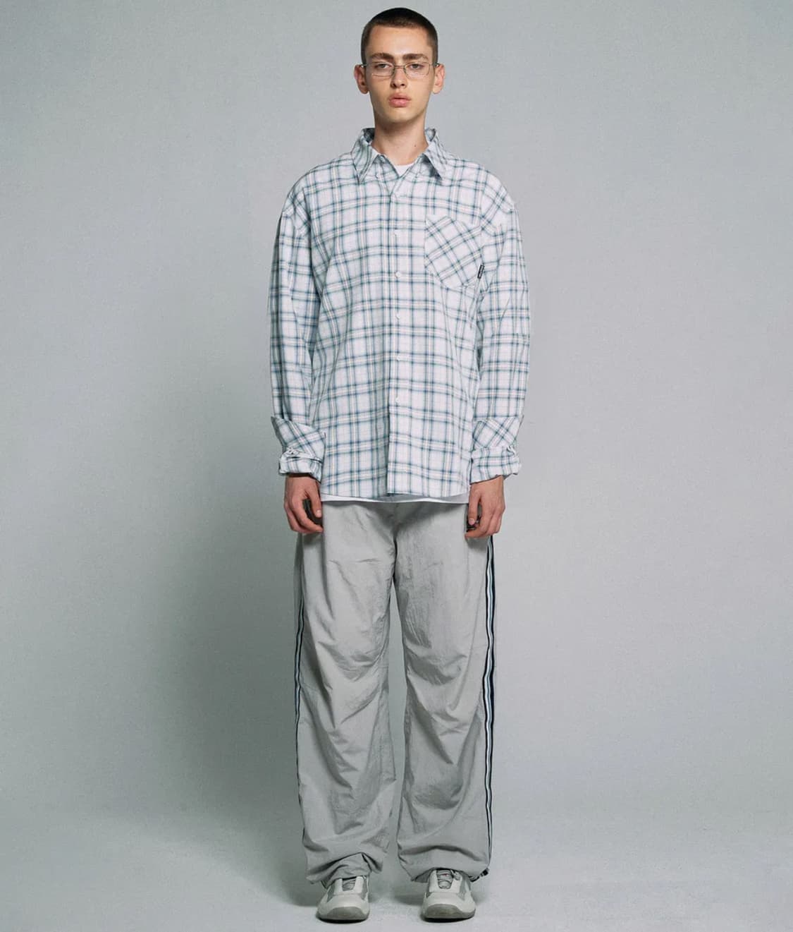 SCULPTOR Plaid Beach Shirt Blue M 상품이미지2