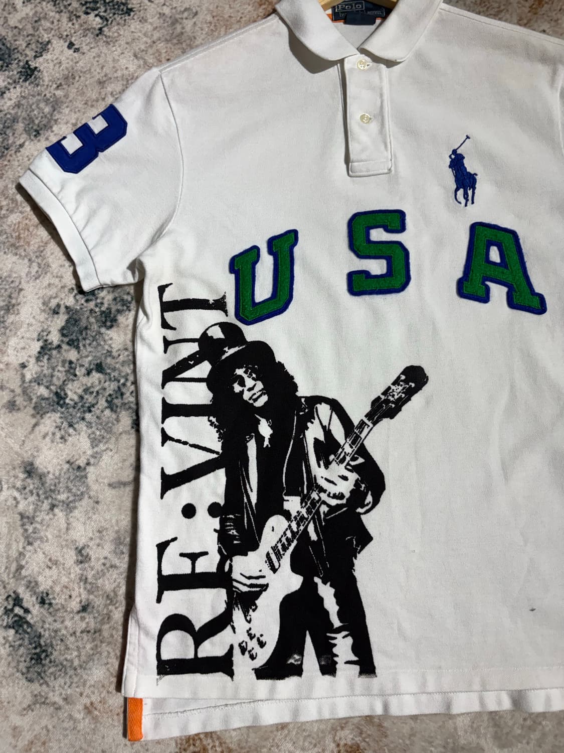 폴로 USA Revint 커스텀 카라 반팔 티셔츠 상품이미지2