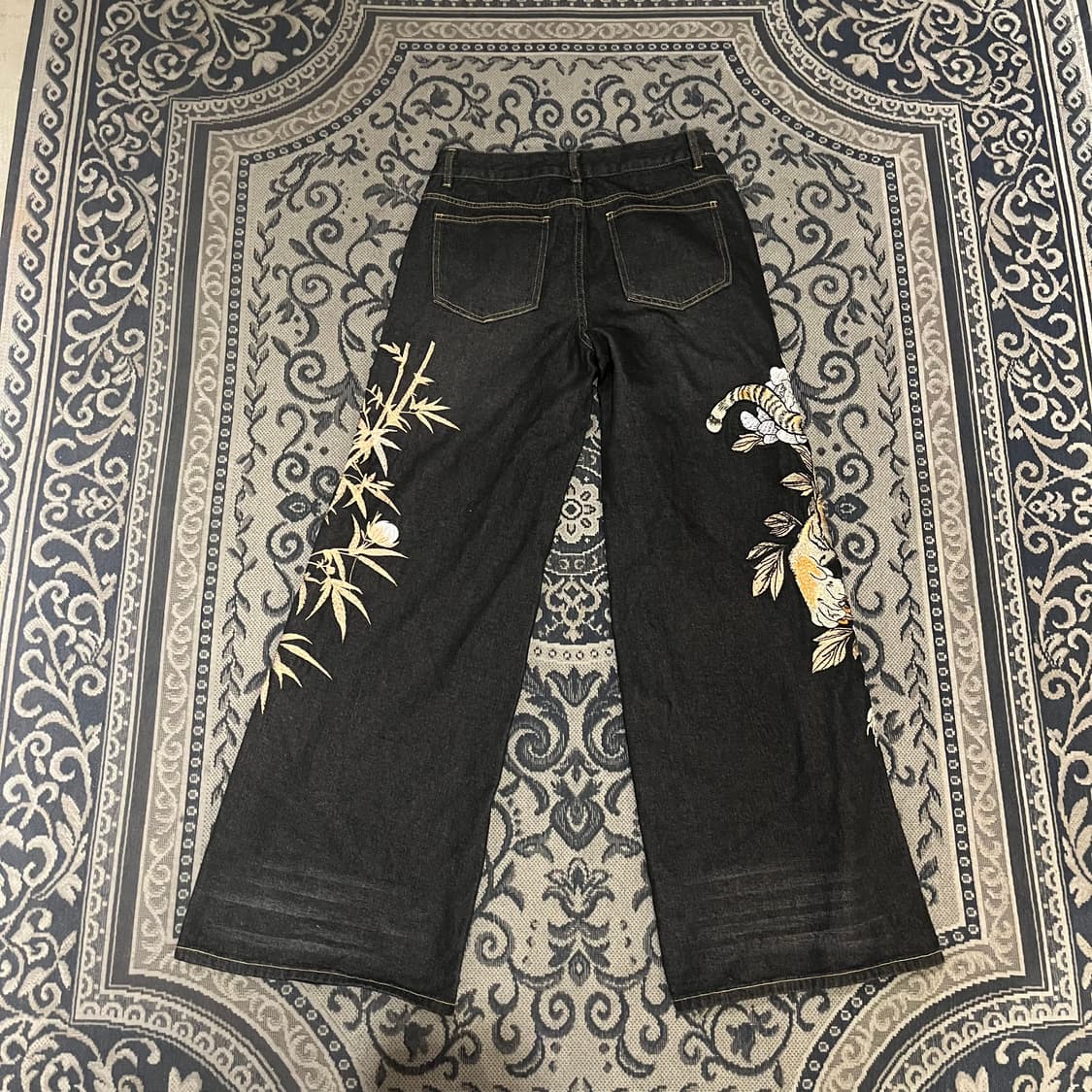 S 빈티지 자수 데님 팬츠/W2534 상품이미지3