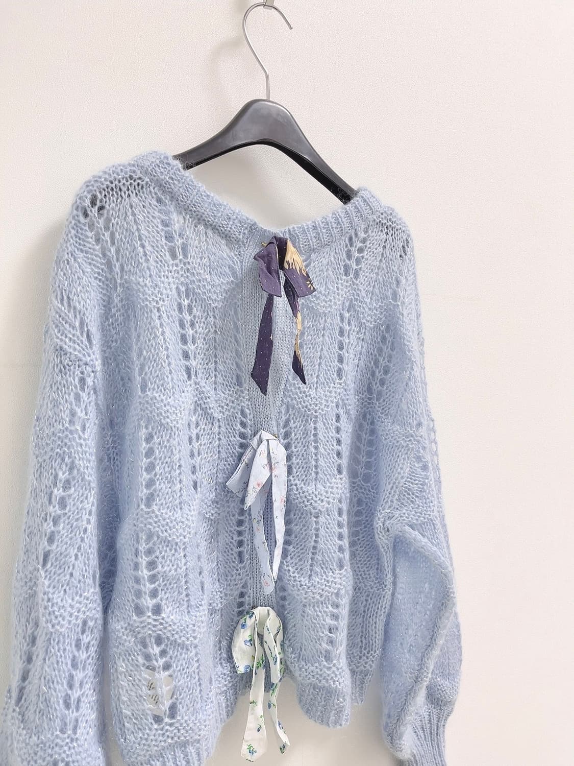 Love shack fancy 러브 쉑 팬시 백 타이 모헤어 니트  상품이미지6