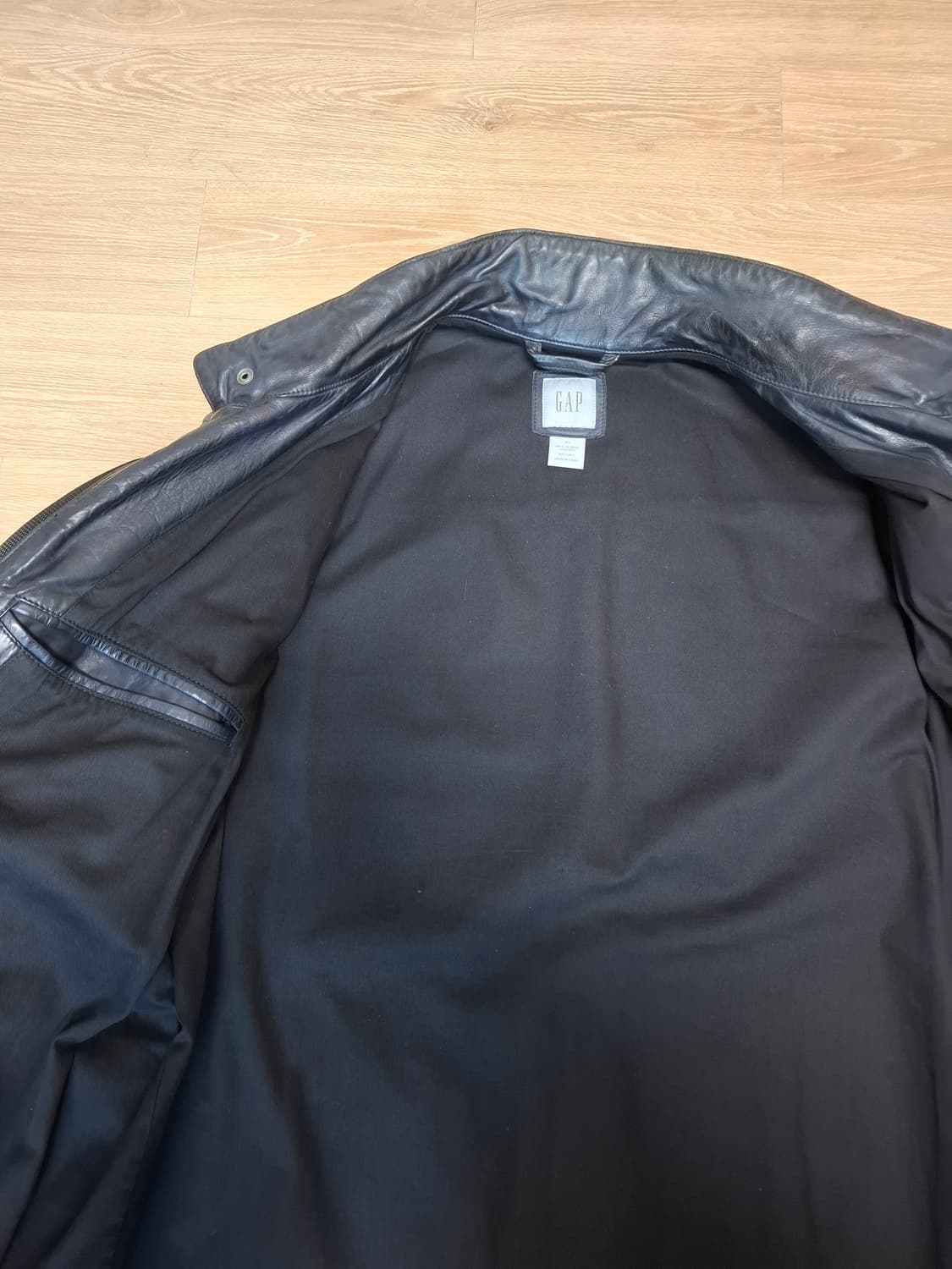 GAP 블랙 가죽 자켓 xl 상품이미지3