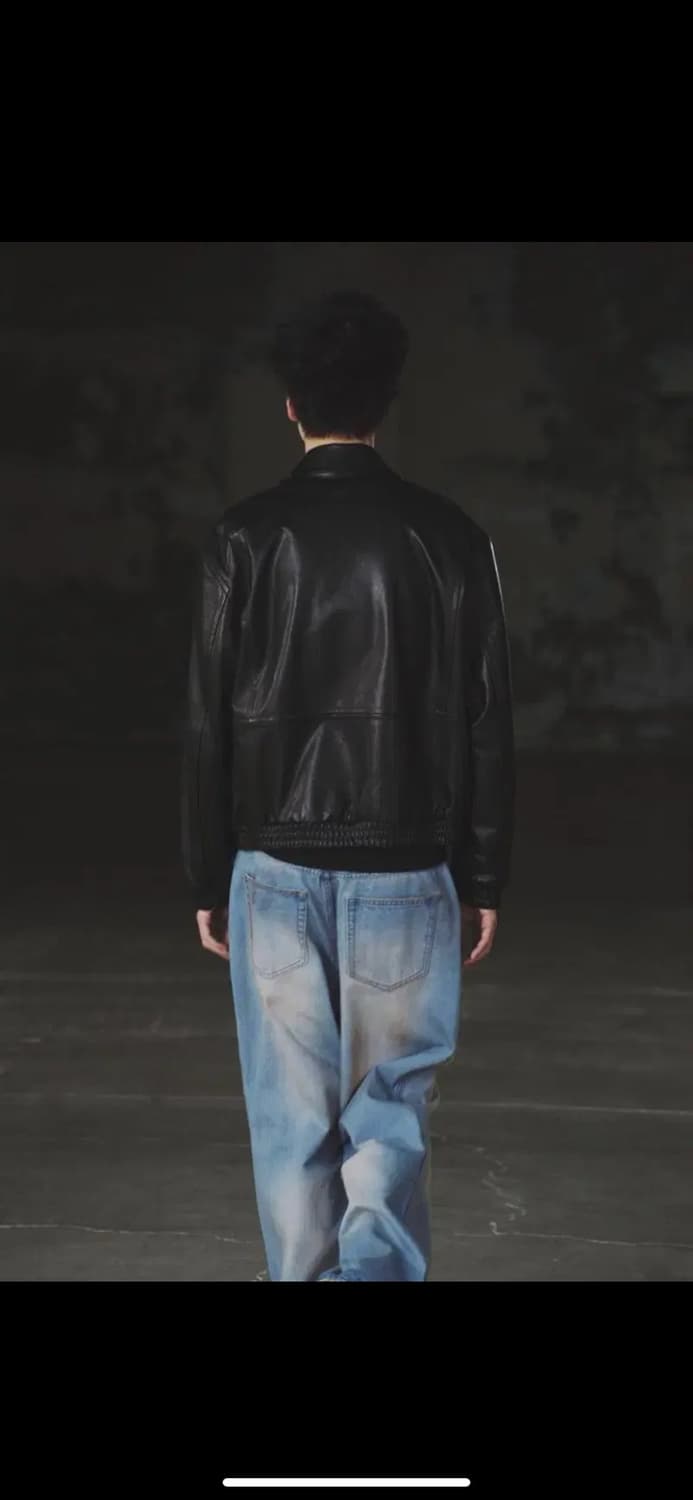 인사일런스 베지터블 레더 플라이트 자켓 L 상품이미지2