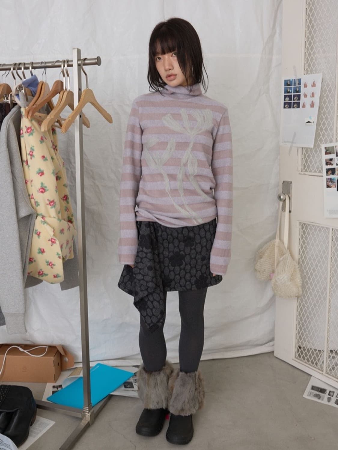 영마일웨어 felt planty turtleneck_ash violet 상품이미지1