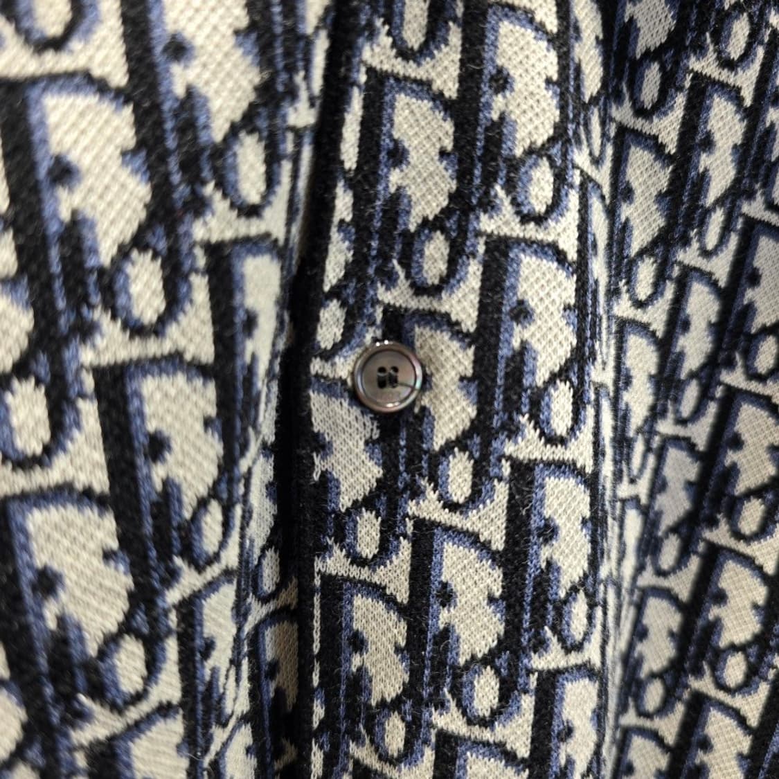 [중고/정품] 디올 오블리크 오버셔츠 네이비/베이지 M 상품이미지4