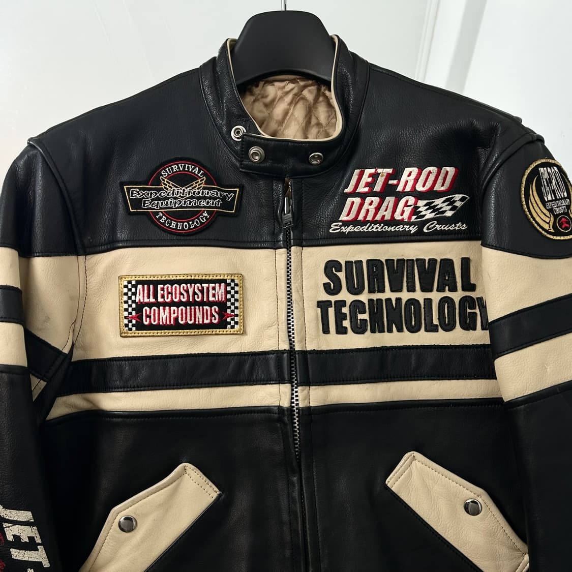 야마하 Jet-Rod 소가죽 크롭 레이싱 자켓 상품이미지7