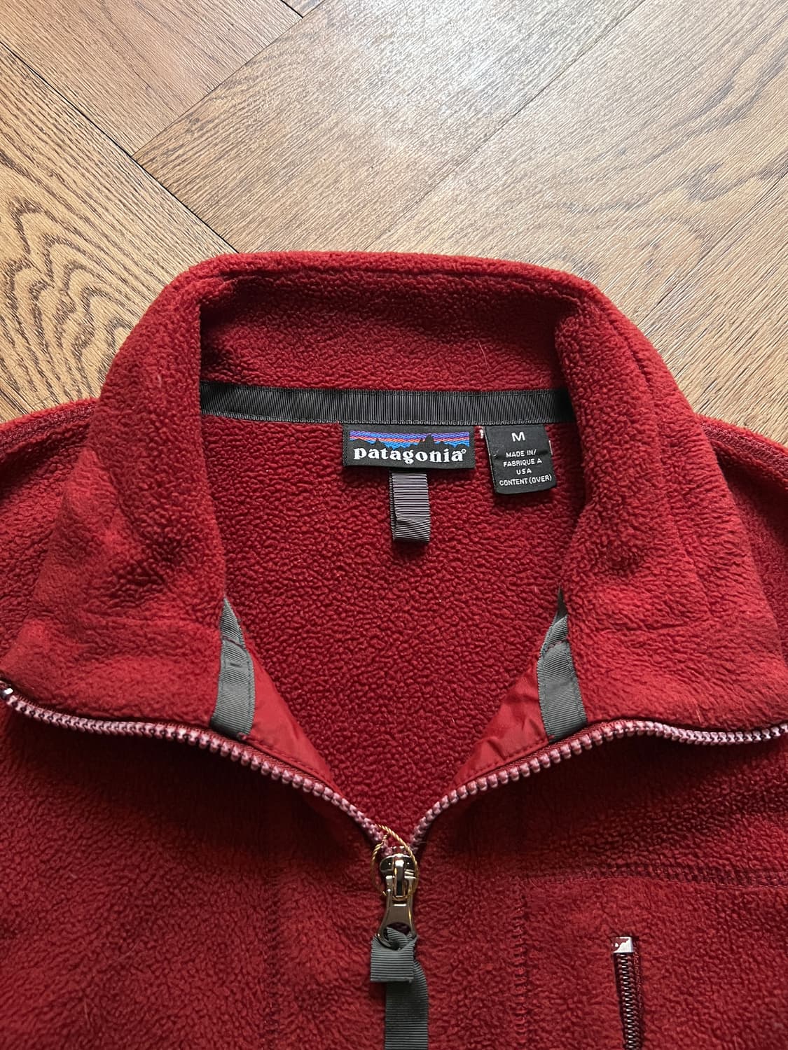[M]90's 파타고니아 Made in USA 레드 플리스 자켓 상품이미지2
