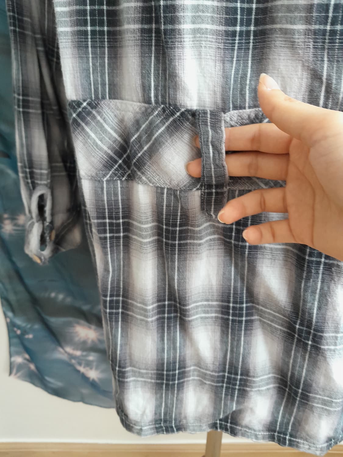 체크 모리 셔츠 원피스 상품이미지6