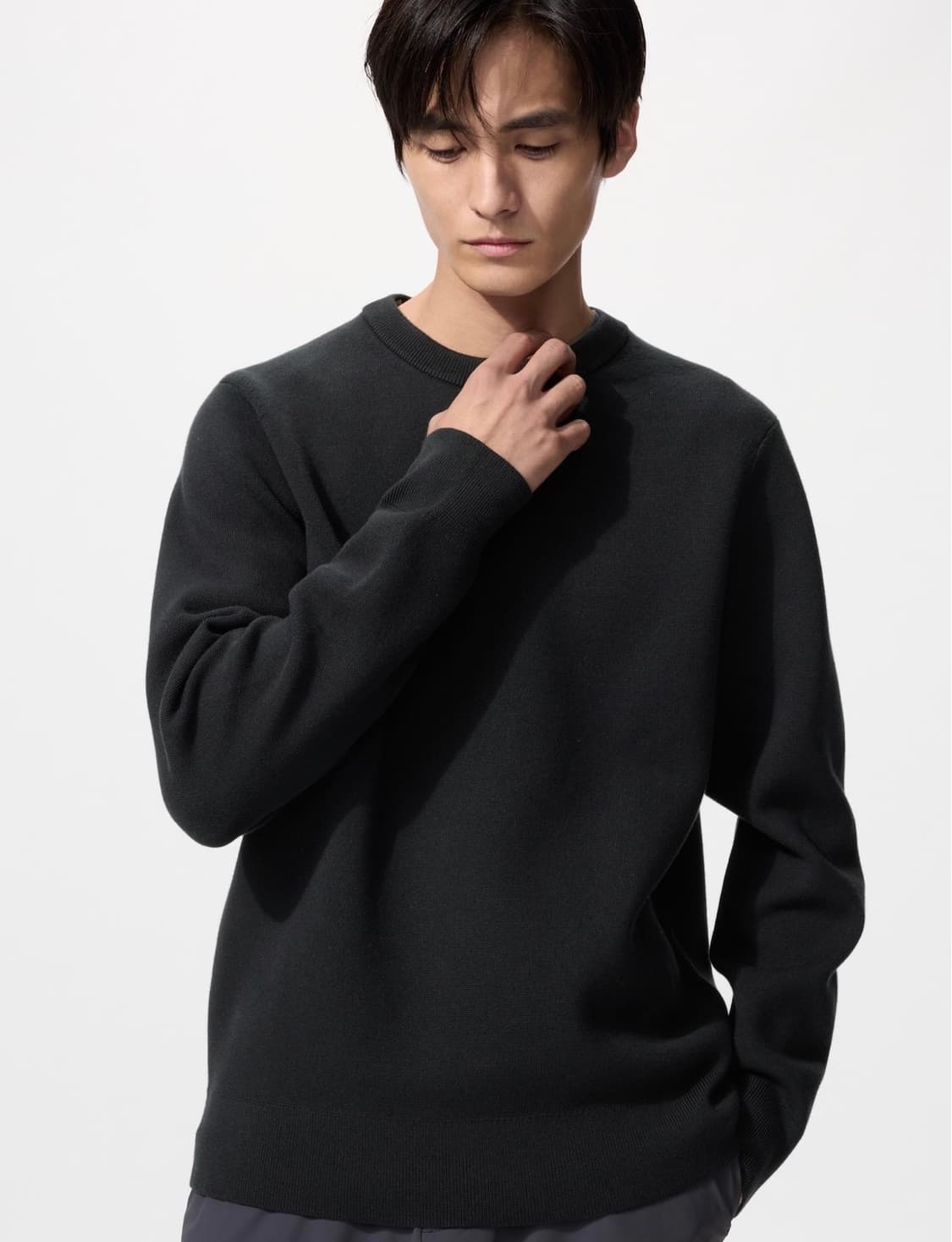 [L] 유니클로 워셔블밀라노립크루넥니트 상품이미지1