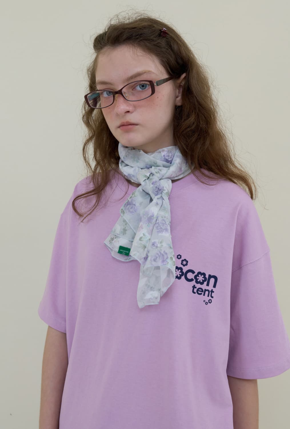 노컨텐츠 253. 로맨틱 플라워 스카프 _ 화이트 구해요! 상품이미지1