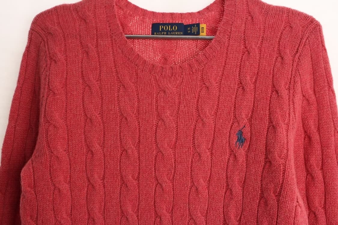 우먼XS 폴로 캐시미어울 케이블 니트 상품이미지3