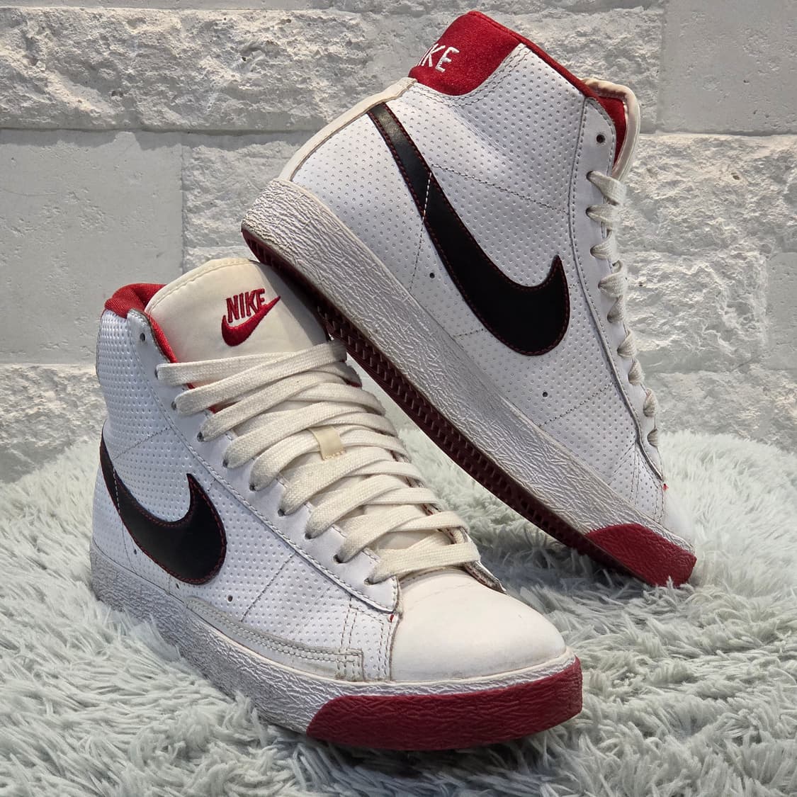 7a-18:나이키 블레이저 미드 GS 화이트/레드/블랙(235) 상품이미지4