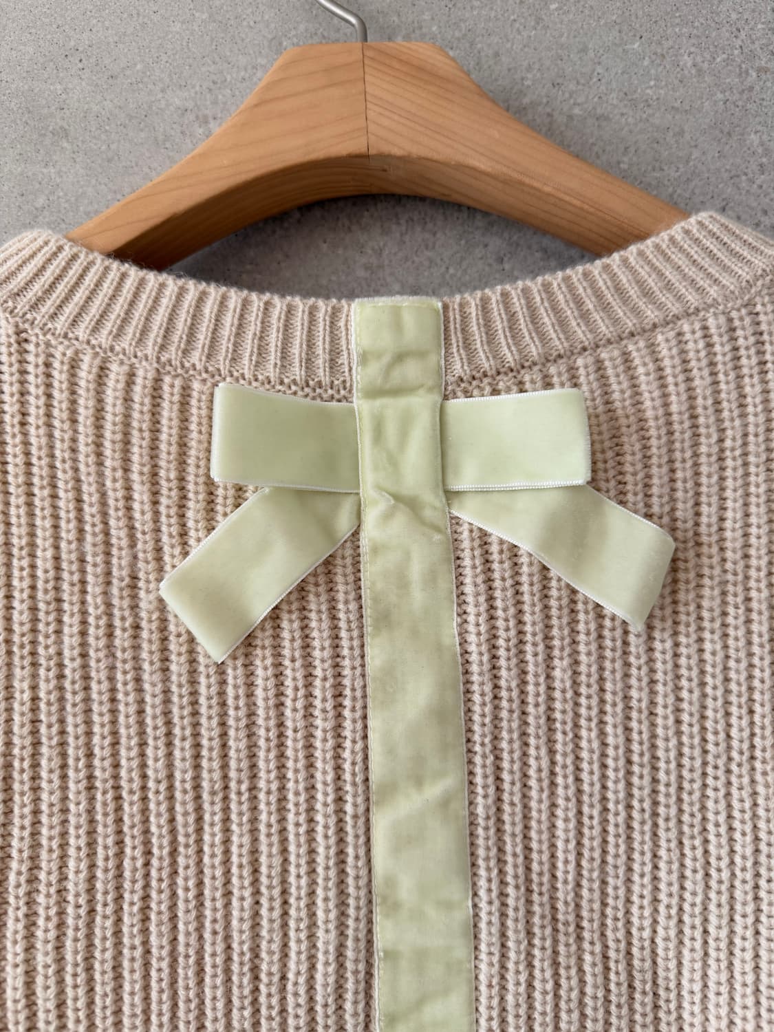 케서린로사 여성 긴팔 니트 울혼방 베이지 상품이미지5