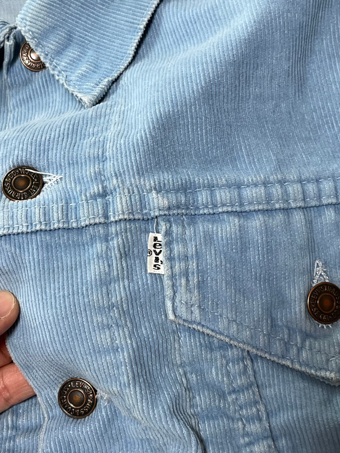 70s 미제 리바이스 코듀로이 3세대 트러커 70505 44사이즈(L) 상품이미지5