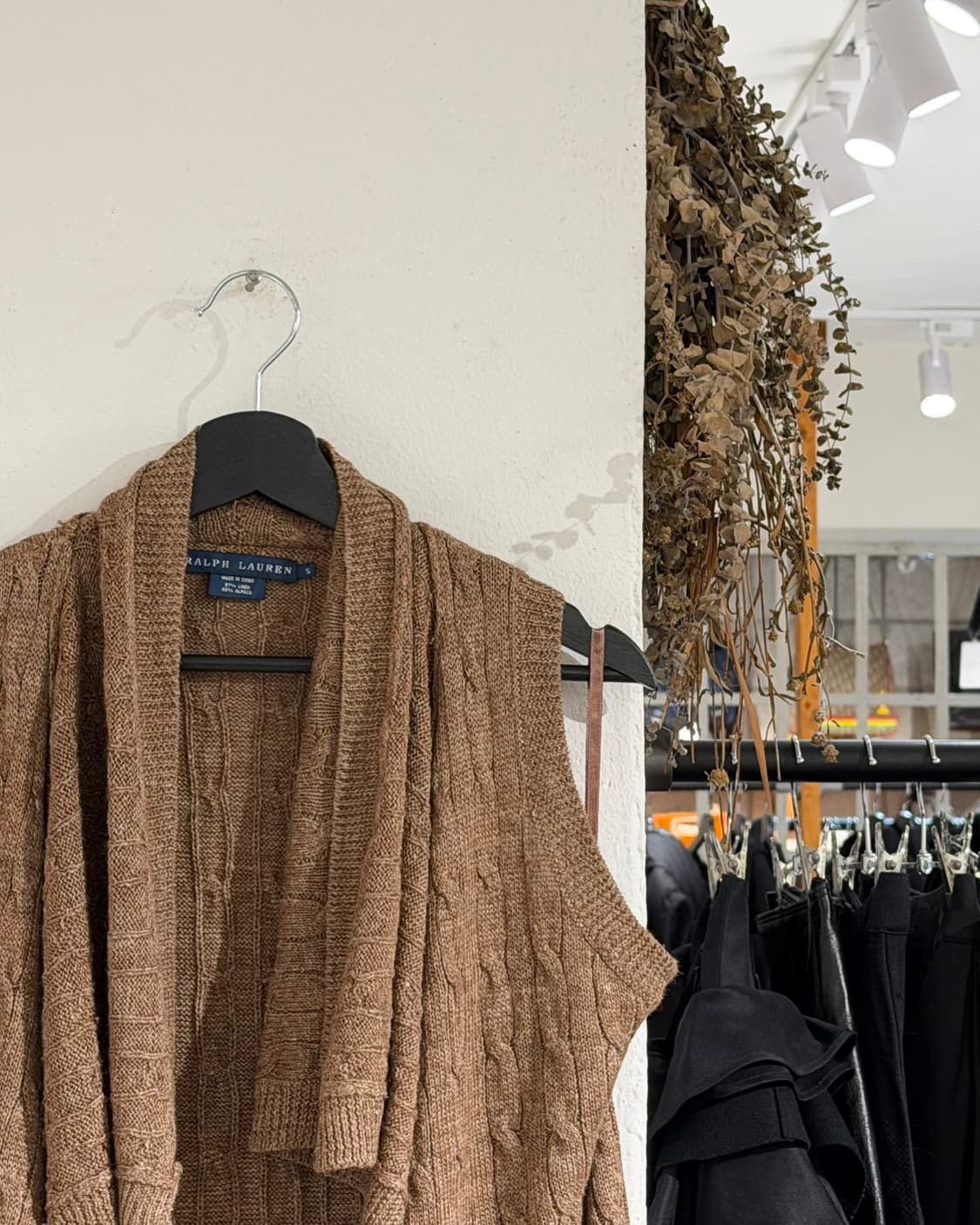 랄프로렌 브라운 드레이프 케이블 니트 베스트 상품이미지3