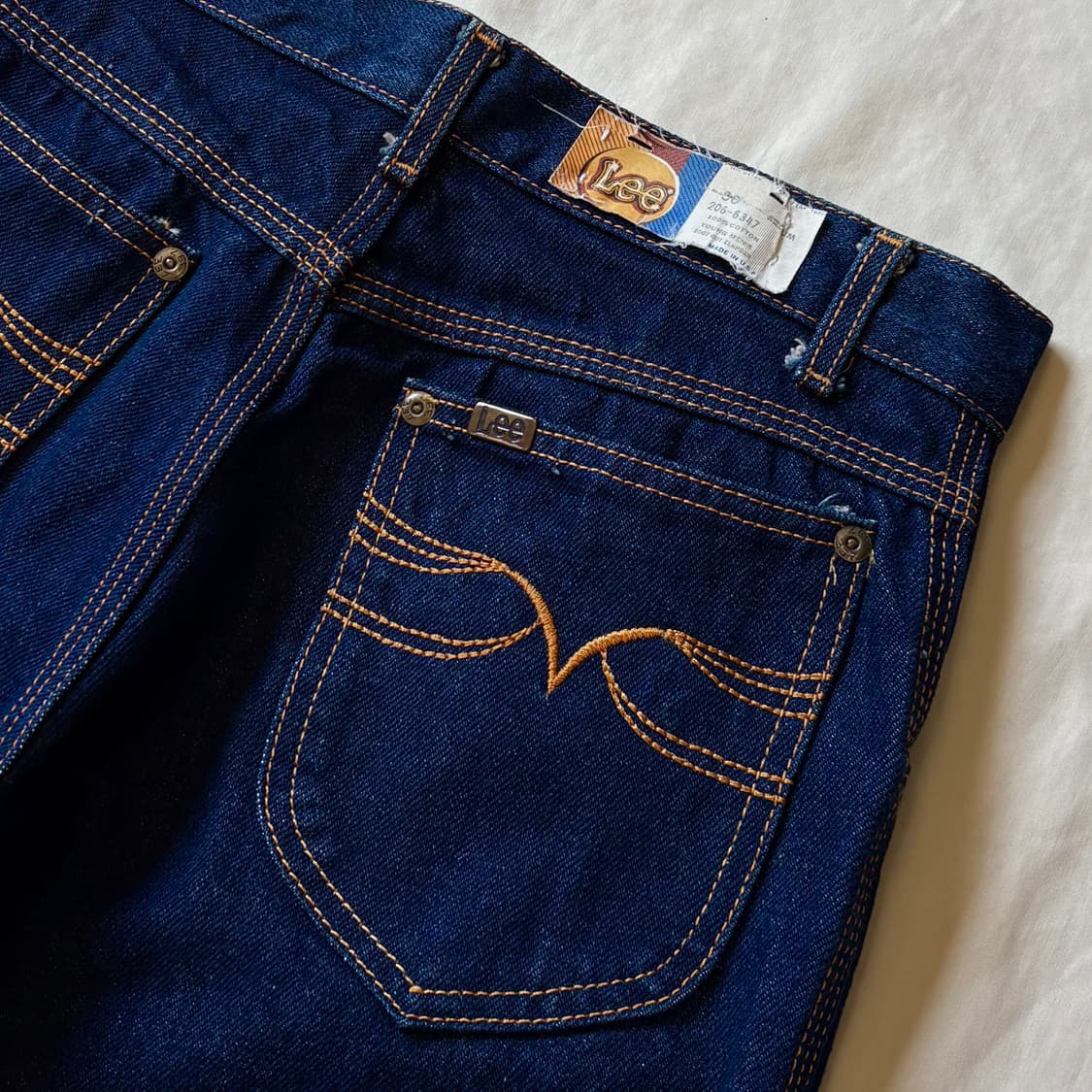 [28] 70s USA Lee 206-6347 세미 부츠컷 데님 상품이미지9