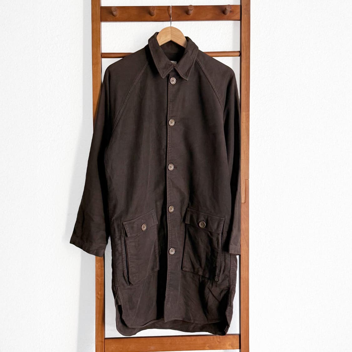 러스틱 모카 워크 롱코트 상품이미지1