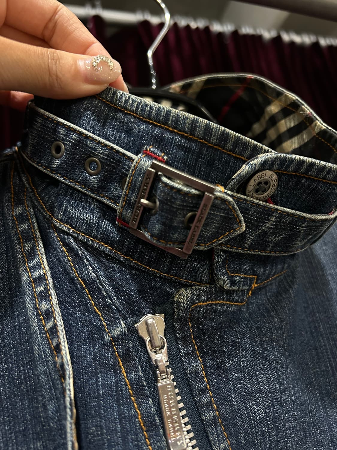 BURBERRY BLACK LABEL DENIM RIDER JACKET 상품이미지3